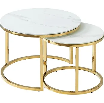 Konferenční stolek Signal Sada konferenčních stolků MUSE II | bílá