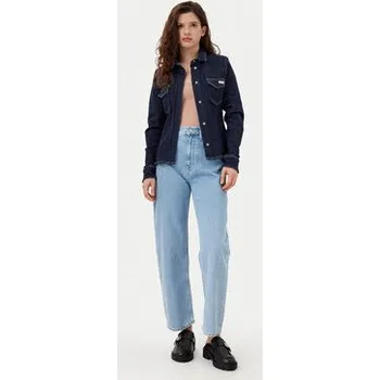 Pánská košile Calvin Klein Jeans džínová košile Lean J20J224539 Tmavomodrá Regular Fit S