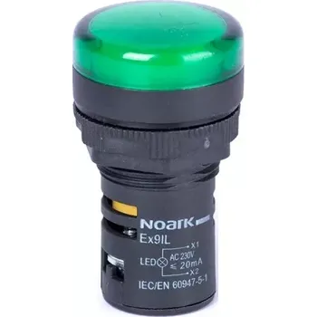 Jistič Noark 105454 Ex9IL 2R g 6V AC/DC Signálka se zaoblenou hlavicí, rezistivní, zelená, 6VAC/DC (Ex9IL 2R g 6V AC/DC)