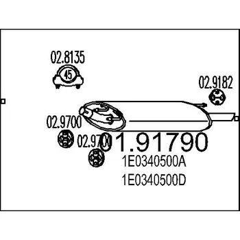 Výfukový systém Zadní tlumič výfuku MTS 01.91790