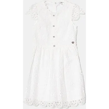 Dívčí oblečení Dívčí šaty Guess J5RK10.WGWR0.PPYA bílá 00X, vel. 105-112