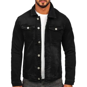 Černá pánská džínová bunda Bolf 200 - 3XL