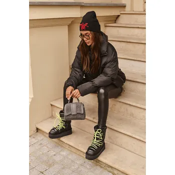 Dámská zimní obuv Vegan Boty na platformě vodotěsné DFranklin DFSH371008 Barva: Černá, Velikost: 36