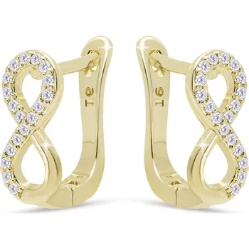 Náušnice biju Náušnice pozlacené 14k nekonečno se zirkony 1003383
