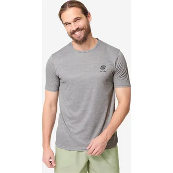 DECATHLON Pánské tričko s krátkým rukávem s UV ochranou M ŠEDÁ