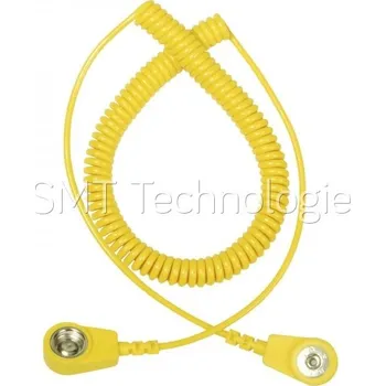 ESD Spirálový uzemňovací kabel, 10mm/4mm, 2,0m, žlutý, 230270 - 101102030032
