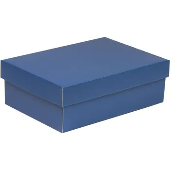 Archivační box Praktická krabice s víkem, ideální na dárky 300x200x100/40 mm, modrá