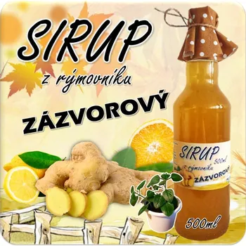 Sirup Sirup z rýmovníku: Zázvorový Sladidlo: Cukr Krystal Bílý, Rýmovník: Bez rýmovníku