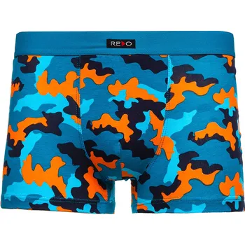 Boxerky Niebieskie bokserki męskie Denley 1BE746 - 3XL