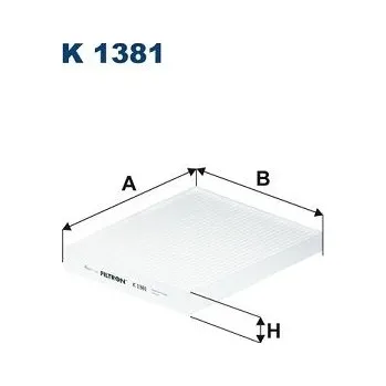 Ventilátor topení a klimatizace Filtr, vzduch v interiéru FILTRON K 1381