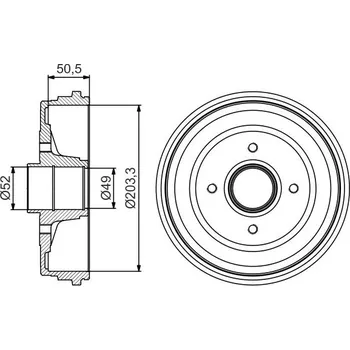 Brzdový buben Brzdový buben BOSCH 0 986 477 206