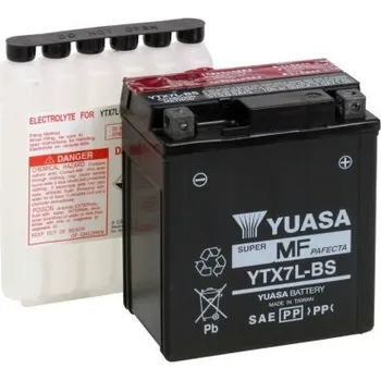Motobaterie YUASA Super MF 12V, 6Ah, 100A, YTX7L-BS