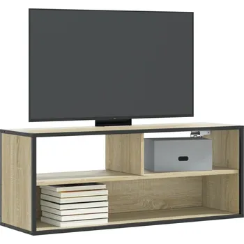 Televizní stolek vidaXL TV skříňka 100 x 31 x 39,5 cm kompozitní dřevo a kov [848936] Barva: dub sonoma