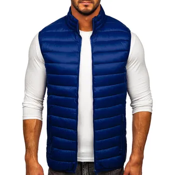 Tmavě modrá pánská prošívaná vesta bez kapuce Bolf LY32 - XL