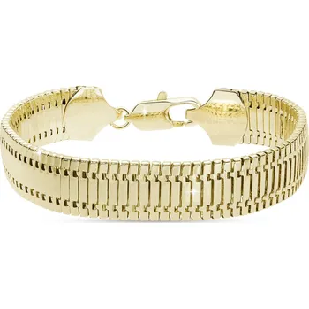 Náramek Ellami DUBAI 2731 masivní náramek pozlacený 14k hadí kůže Ellami