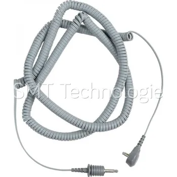 ESD Spirálový uzemňovací kabel SCS, dvouvodičový, 6,0m, šedý, 2371 - 100105329