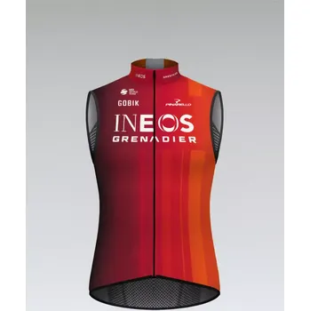 Cyklistická vesta GOBIK Cyklistická vesta - PLUS 2.0 INEOS GRENADIERS 2025 - oranžová/červená XL