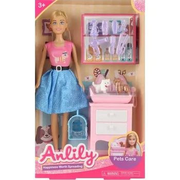 Panenka Panenka s pejskem a kočičkou 30 cm