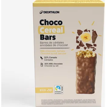 DECATHLON Cereální tyčinky banánové s čokoládovou polevou 10 ks