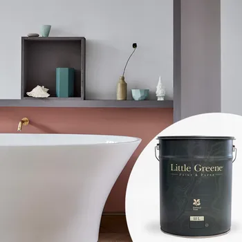 barva na zeď Little Greene Barva na zeď do koupelny - Super matná omyvatelná - 10L - Intelligent Matt Emulsion Vyberte odstín:: Pink Slip (220)