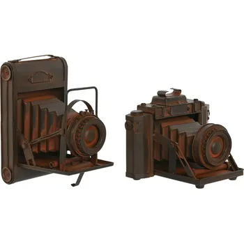 Vánoční dekorace Dekorace Home ESPRIT Vintage Fotoaparát Kov Bronzová (18 x 13,5 x 14 cm) (2 kusů)