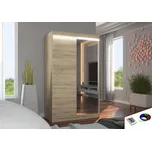Posuvná skříň se zrcadlem a osvětlením LED REWENA 120