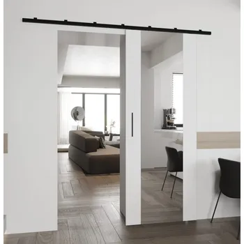 Interiérové dveře Posuvné dveře se zrcadlem Zonda II - 70 cm s tlumeným dojezdem Barva: Bílá