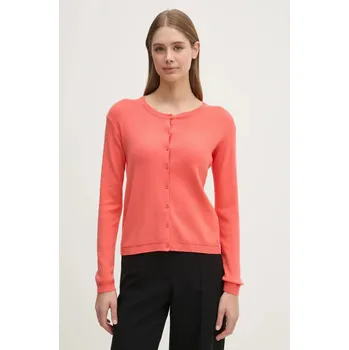 Dámský svetr Bavlněný kardigan United Colors of Benetton 1091D5558 oranžová 22X, vel. S
