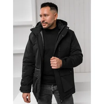 Pánská parka Černá pánská zimní bunda parka Bolf 22M323A1 - XL