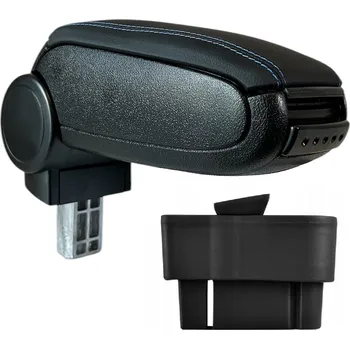 Loketní opěrka PROTEC Loketní opěrka Opel Corsa D syntetická kůže černá, modré prošití 2006-2014