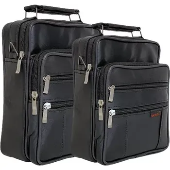 RB-nakuplevne Pánská kožená taška přes rameno černá