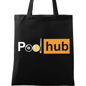 Bavlněná taška PoolHub Kulečníkový Hub (Barva: Černá)