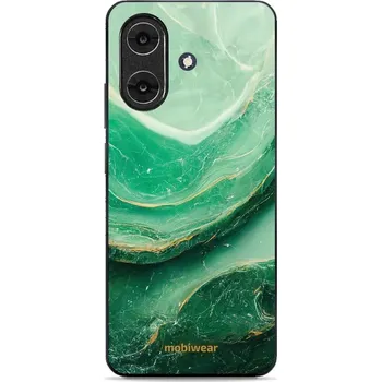 Pouzdro na mobilní telefon Lesklý kryt Mobiwear Glossy - Realme Note 60 - G023G - Zelený mramor (Prémiové lesklé pouzdro, obal, kryt Mobiwear Glossy na mobil Realme Note 60 - G023G - Zelený mramor, materiál Plast + TPU silikon - krytí po všech stranách, neošoupatelný potisk, tenké)
