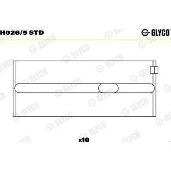 Kliková hřídel Hlavní ložiska klikového hřídele GLYCO H026/5 STD