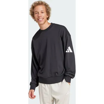 Dámská mikina ADIDAS Mikina Essentials Loose Fit 3 Bar Logo L BÍLÁ|ČERNÁ