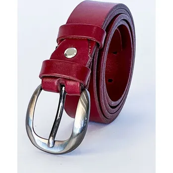 Opasek Dámský kožený pásek DM-2,5-24-017 bordó, Obvod pasu / celková délka pásku 105cm