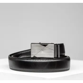 Opasek Černý pánský koženkový pásek Bolf C010 - 125 cm