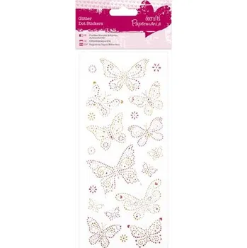 samolepka WEST DESIGN Samolepky třpytivé Motýli - 10x22cm