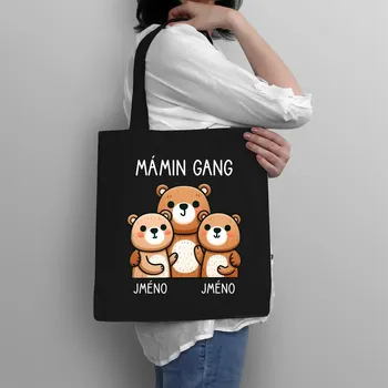 Žertovný předmět Mámin Gang - dvě děti - taška s potiskem - personalizovaný produkt