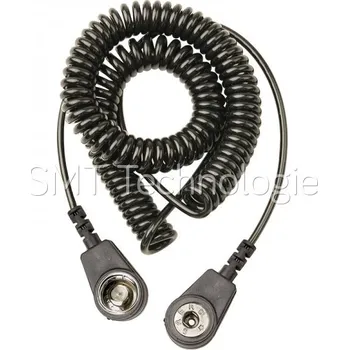 ESD Spirálový uzemňovací kabel, 10mm/4mm, 2,0m, černý, 230260 - 100105387