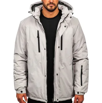 Pánská parka Šedá pánská zimní bunda Bolf 22M320 - XL