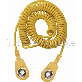 ESD Spirálový uzemňovací kabel, 10mm/10mm, 2,0m, žlutý, 230245 - 100105385