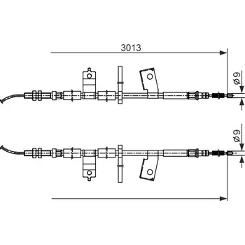 Lanko parkovací brzdy Tažné lanko, parkovací brzda BOSCH 1 987 482 585