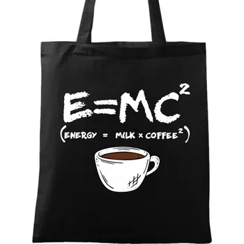 Bavlněná taška Einsteinova Rovnice Kávy (Barva: Černá)
