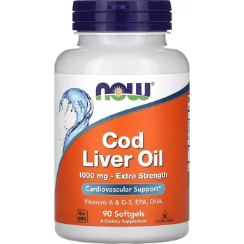 Přírodní produkt Now Foods Cod Liver Oil 1000 mg 90 cps.