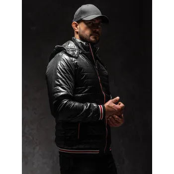 Černá pánská prošívaná přechodová bunda Bolf 6191A1 - M