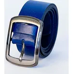 Dámský kožený pásek DM-3,5-24-013 modrý , Obvod pasu / celková délka pásku 95cm