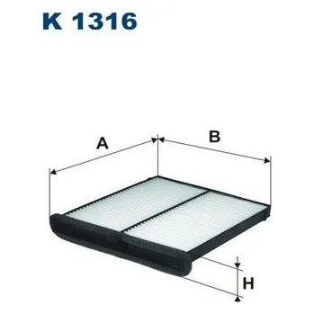 Ventilátor topení a klimatizace Filtr, vzduch v interiéru FILTRON K 1316