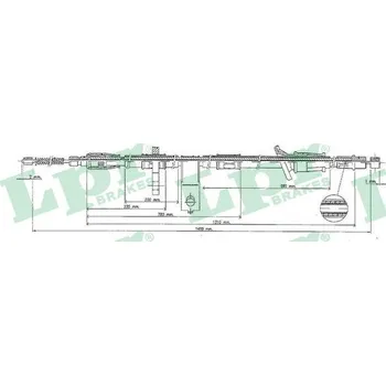 Lanko parkovací brzdy Tažné lanko, parkovací brzda LPR C0321B