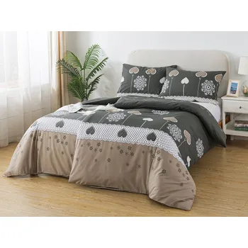 Povlečení XPOSE® Bavlněné Renforcé povlečení SAM - šedé 140x200 cm, 70x90 cm, Bavlna RENFORCÉ + Prodloužená možnost vrácení zboží do 50 dnů